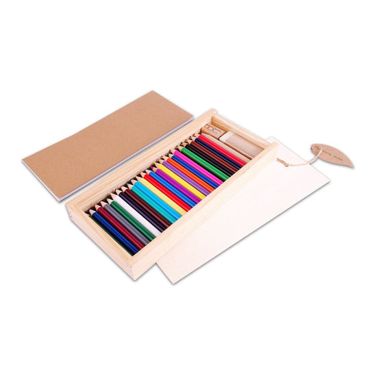 Wooden Case Drawing Set